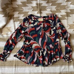 Maeve Multicolor Abstract Blouse